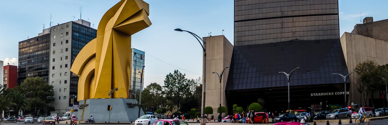 El Caballito sculpture on Paseo de la Reforma, Mexico City